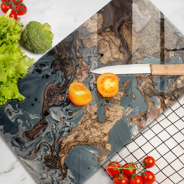 Tábua de corte Pedra decorativa com ouro