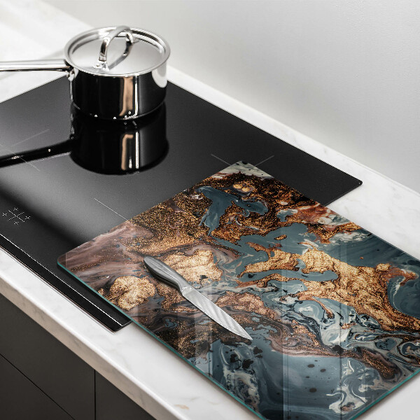 Tábua de corte Pedra decorativa com ouro