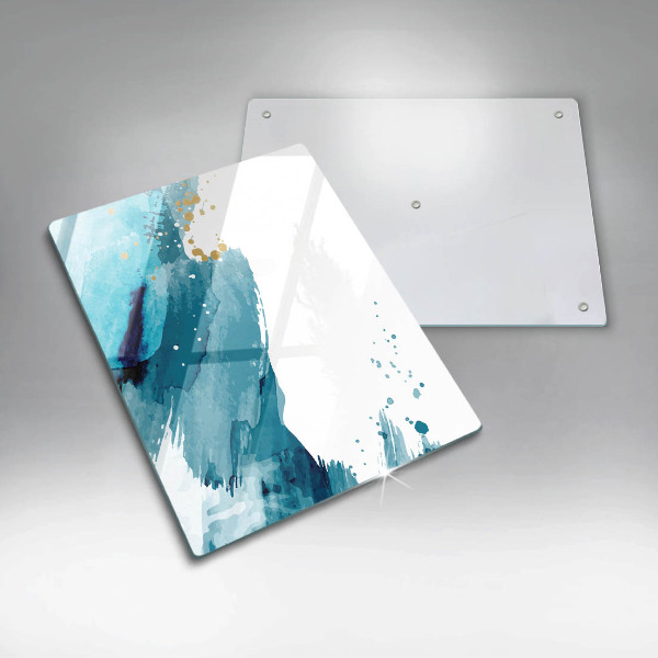 Tábua de cortar de vidro Manchas azuis