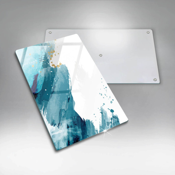 Tábua de cortar de vidro Manchas azuis