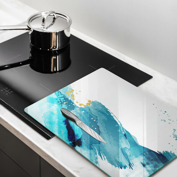 Tábua de cortar de vidro Manchas azuis