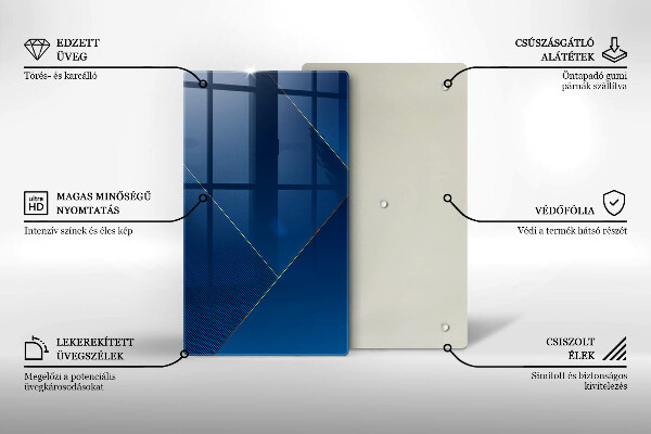 Tábua de cortar de vidro Fundo moderno