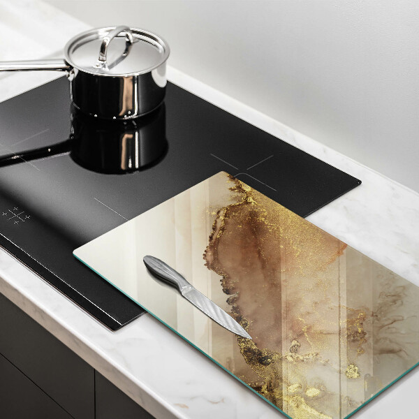 Tábua de vidro Ouro abstrato