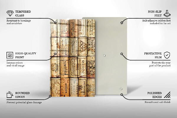 Tábua de corte Rolhas de vinho velhas