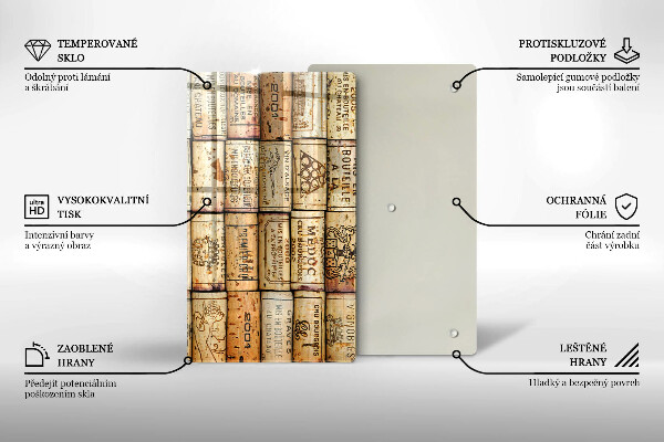 Tábua de corte Rolhas de vinho velhas