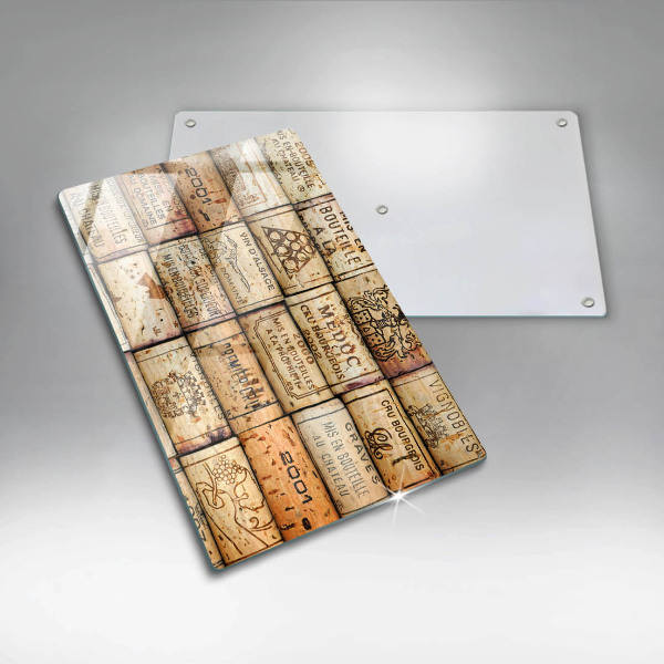 Tábua de corte Rolhas de vinho velhas