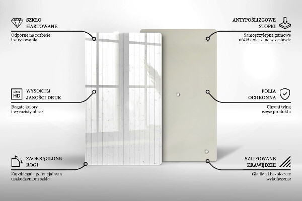 Tábua de corte com design de quadros de luz modernos