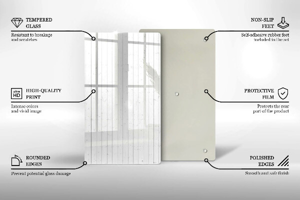 Tábua de corte com design de quadros de luz modernos