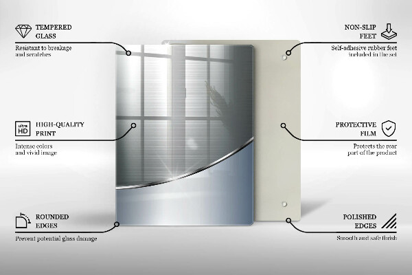Tábua de corte com design de quadros de luz modernos