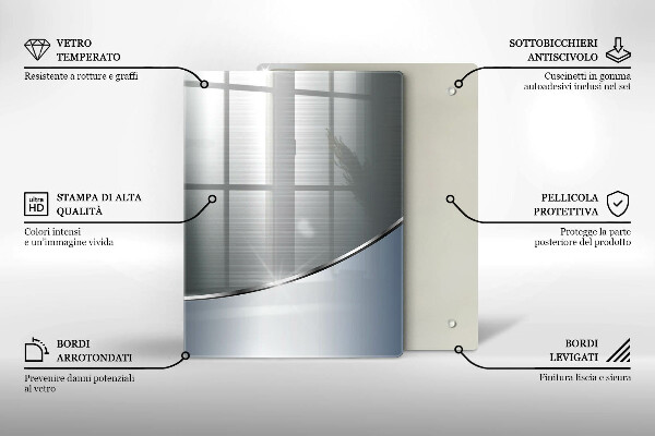 Tábua de corte com design de quadros de luz modernos