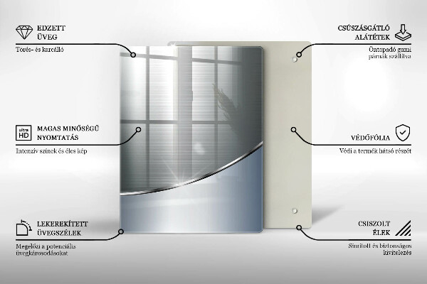 Tábua de corte com design de quadros de luz modernos