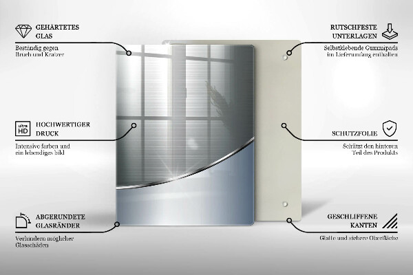 Tábua de corte com design de quadros de luz modernos
