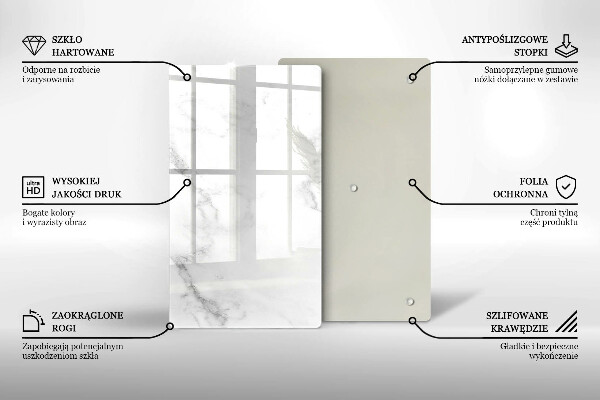 Tábua de cortar de vidro Mármore moderno