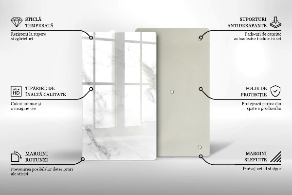 Tábua de cortar de vidro Mármore moderno