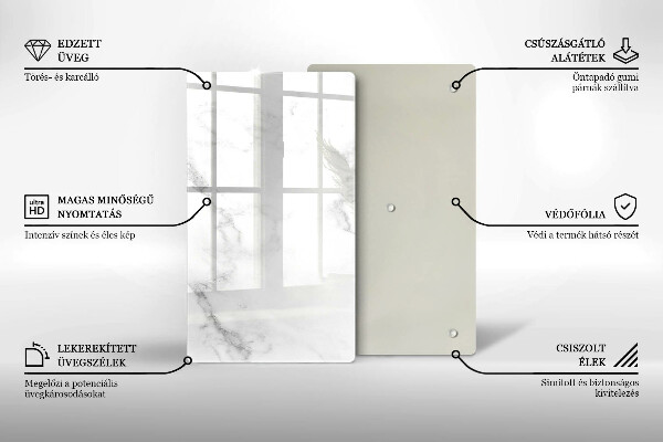 Tábua de cortar de vidro Mármore moderno