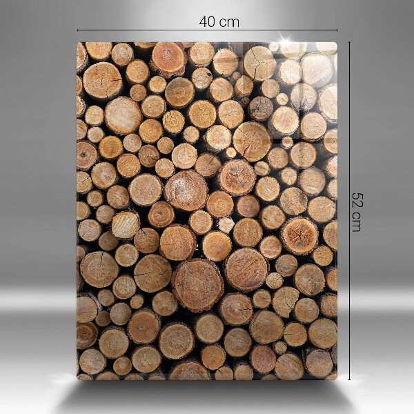Tábua de vidro Troncos de árvores