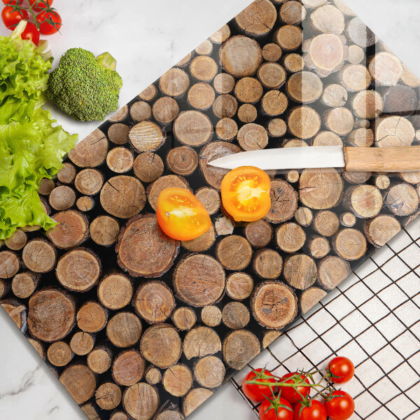 Tábua de vidro Troncos de árvores