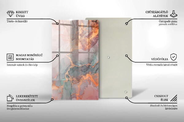 Tábua para cozinha Mármore com ouro