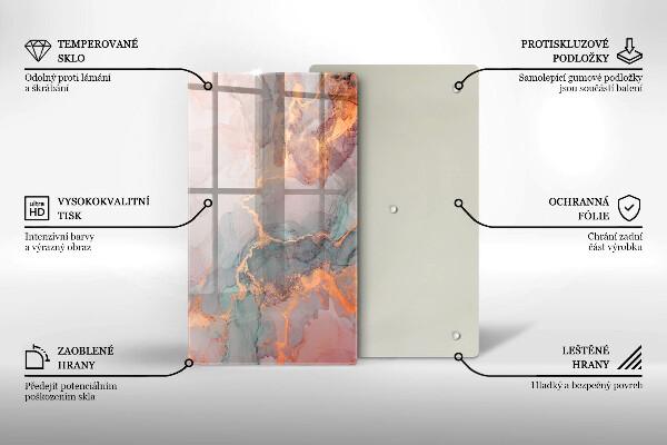 Tábua para cozinha Mármore com ouro