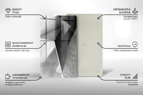 Tábua de cortar de vidro Abstração concreta