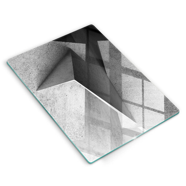 Tábua de corte em vidro estampa abstração concreta
