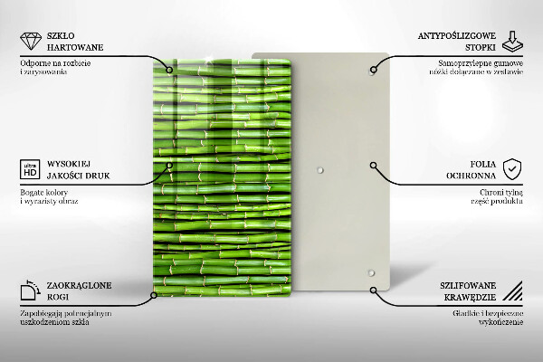 Tábua de cortar de vidro Bambus da natureza