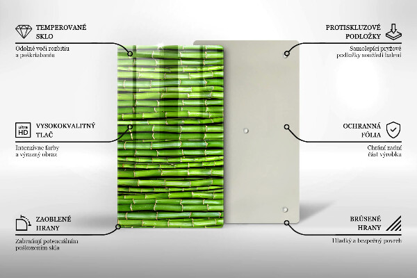 Tábua de cortar de vidro Bambus da natureza