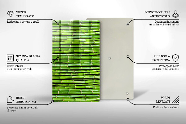 Tábua de cortar de vidro Bambus da natureza
