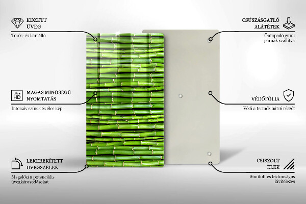 Tábua de cortar de vidro Bambus da natureza
