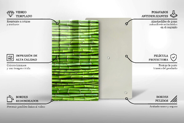 Tábua de cortar de vidro Bambus da natureza