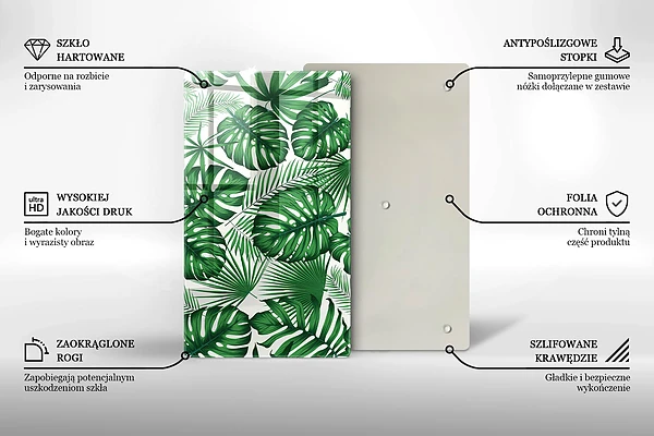 Tábua de corte em formato de folha de monstera