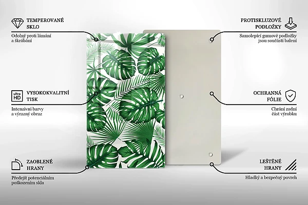 Tábua de corte em formato de folha de monstera