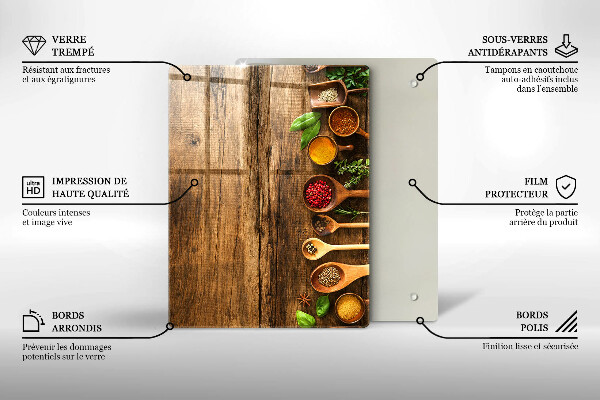 Tábua de corte de vidro Tábuas e folhas de madeira
