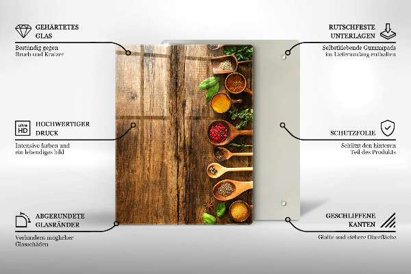 Tábua de corte de vidro Tábuas e folhas de madeira