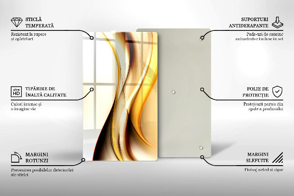 Tábua para corte Linhas de fumaça abstratas