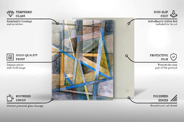 Tábua para corte Linhas de fumaça abstratas