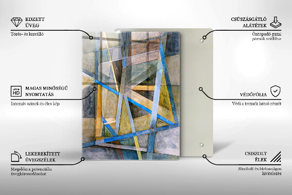 Tábua para corte Linhas de fumaça abstratas