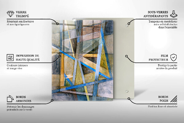 Tábua para corte Linhas de fumaça abstratas