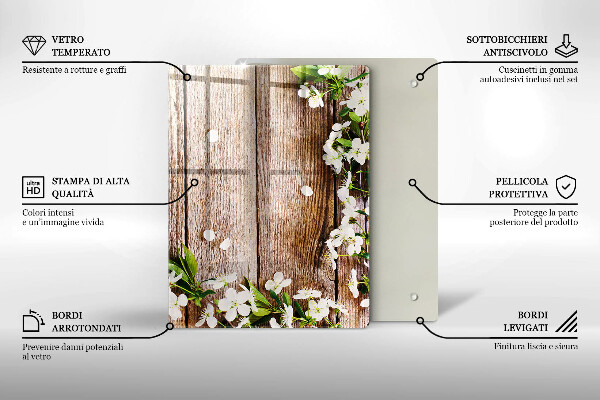 Tábua para cozinha Girassóis em tábuas