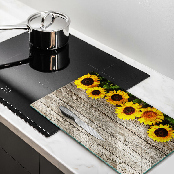 Tábua para cozinha Girassóis em tábuas