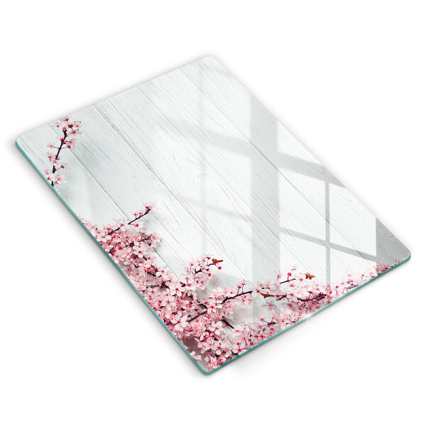 Tábua de corte de vidro Flores nas tábuas