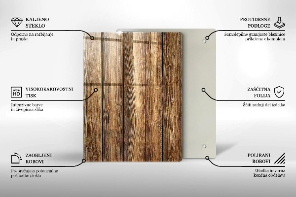 Tábua de corte de vidro Flores nas tábuas