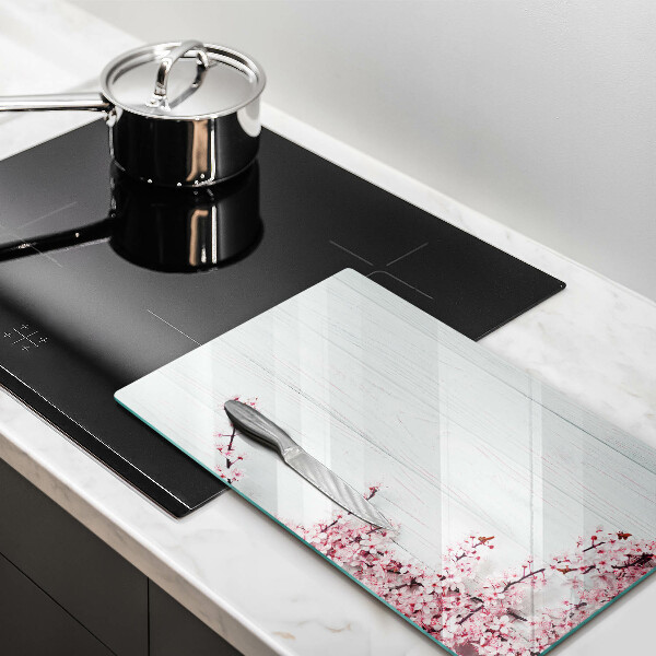 Tábua de corte de vidro Flores nas tábuas