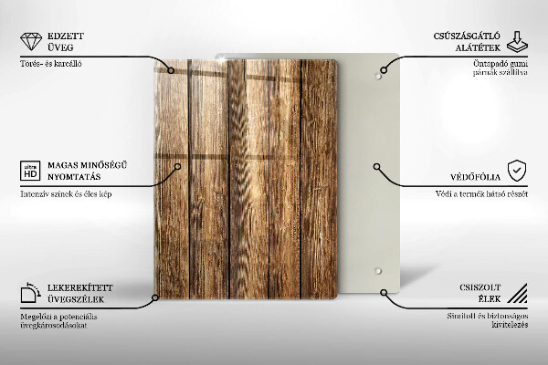 Tábua de corte de vidro Flores nas tábuas