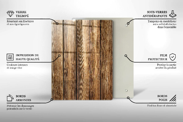 Tábua de corte de vidro Flores nas tábuas
