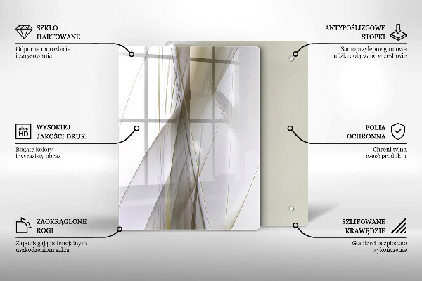 Tábua de corte com estampa de estrutura abstrata