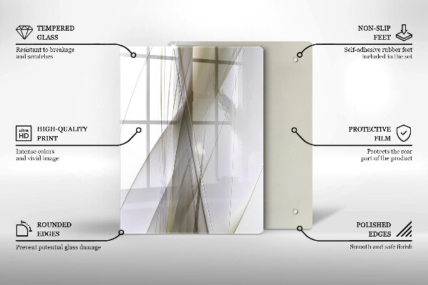 Tábua de corte com estampa de estrutura abstrata