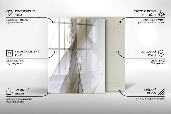 Tábua de corte com estampa de estrutura abstrata