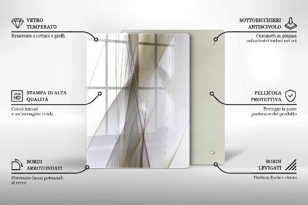 Tábua de corte com estampa de estrutura abstrata