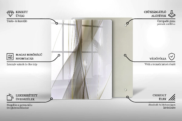 Tábua de corte com estampa de estrutura abstrata